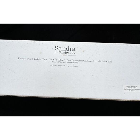 New! 6 Tealight Fall Halloween Family Candle Holder Centerpiece Sandra Lee NIB - Picture 7 of 9